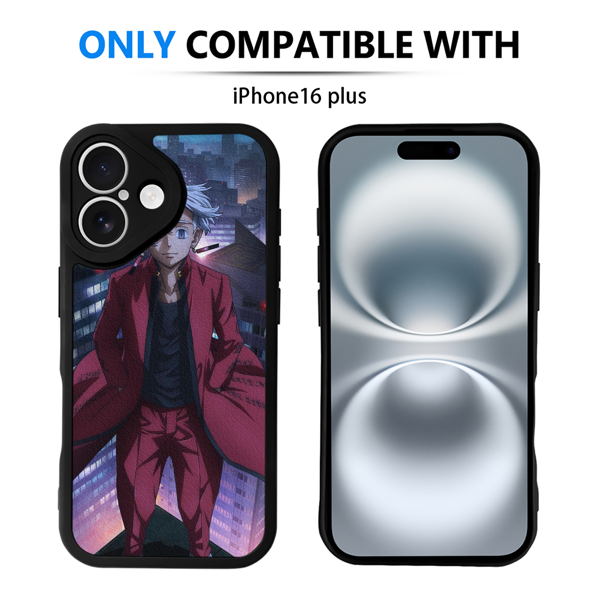 （画像用） 東京リベンジャーズ Tokyo Revengers 【iPhone 16シリーズ対応】シリコンスマホケース（レザー調） 材質：シリコン
